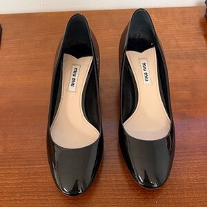 Miu Miu Glossy Black Heels